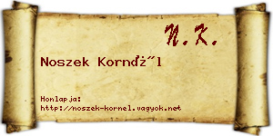 Noszek Kornél névjegykártya