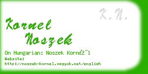 kornel noszek business card